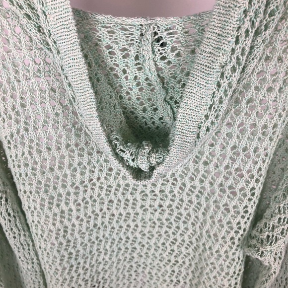 NWT Misa Los Angeles Nami Open Stitch 100% Cotton Hooded Sweater Size: XL - Picture 9 of 10